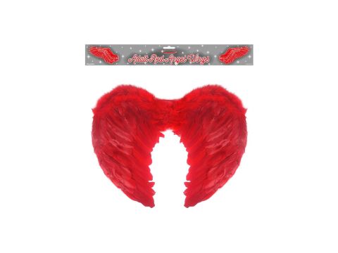 Adult Red Angel Feather Wings (44cm x 34cm)